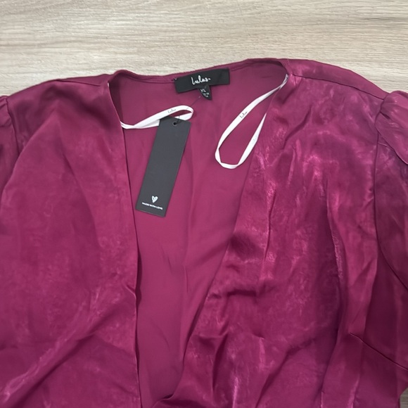 Lulus Satin Warp dress Purple Magneta Size XL - Picture 10 of 13